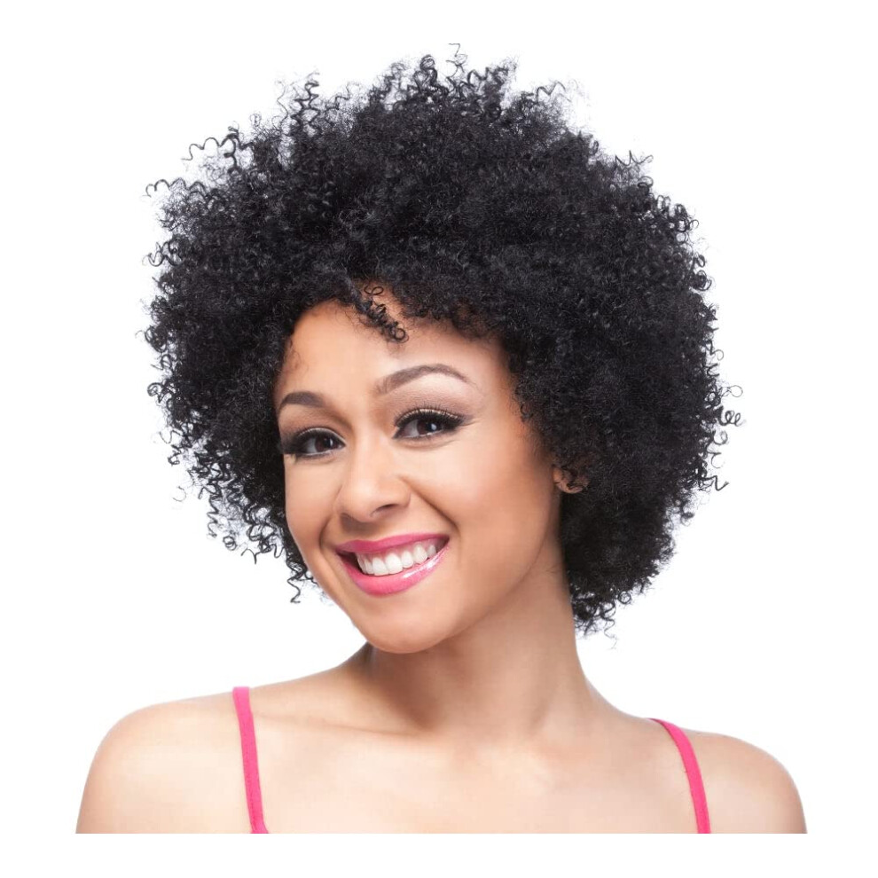 It's A Wig Unisex Black Human Hair Wig - Afro Curl Color - #1B - Off