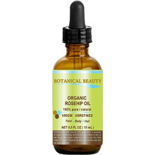 OLEJ Z NASION RZY Czysty do skry twarzy, wlosw i ciala. Przeciwzmarszczkowy olejek nawilzajacy do twarzy 0,5 fl oz 15 ml marki Botanical Beauty