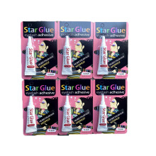 6 Packungen Star Wimpernkleber fr Streifenwimpern (klar), 7 g (1/4 oz)