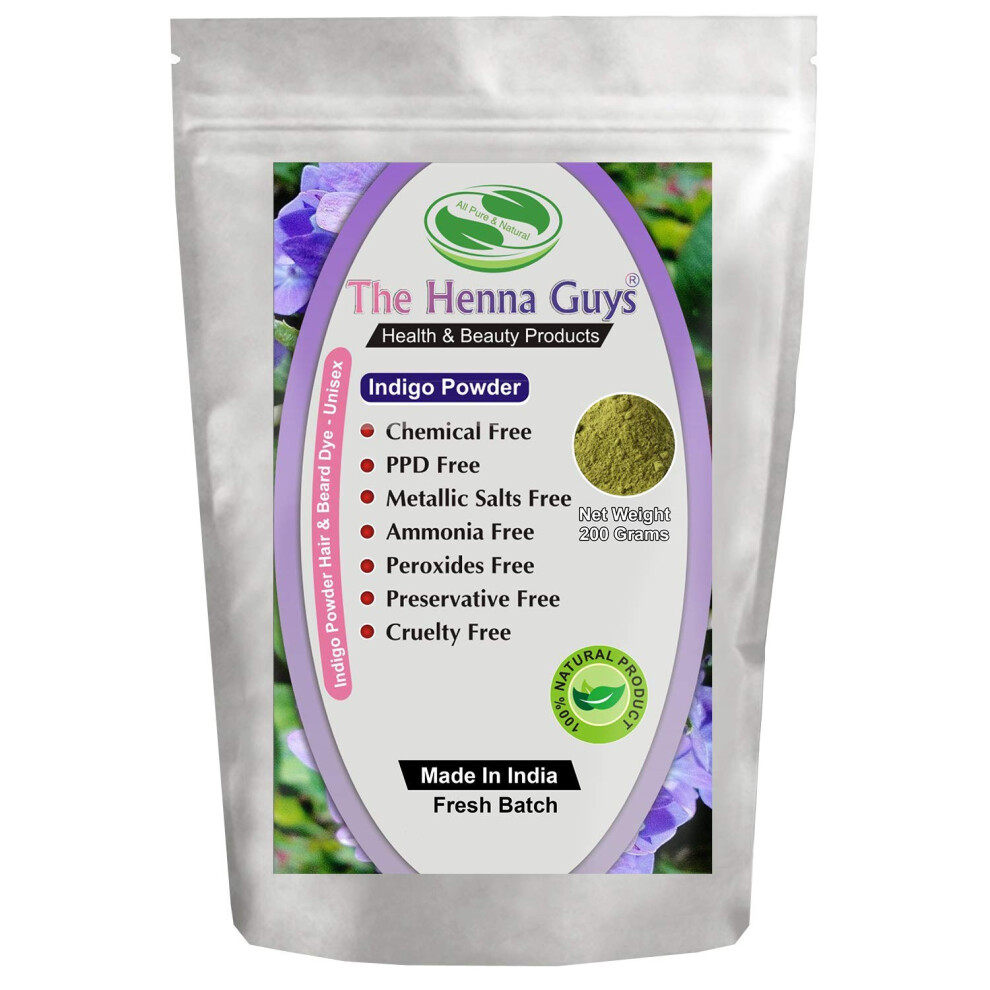 The Henna Chalani 2 Packs Of 100% Pure Indigo Powder Hair & Beard Dye/Color 100 Grams - The Henna Guys