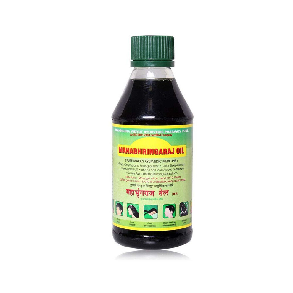 Huile de massage pour le cuir chevelu Mahabhringraj Ramakrishna Pharma 200 ml