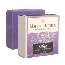 Majestic Lather Lilac Luxury Floral Bar s?be til ansigt og krop. Fugtgivende & n?rende. Til alle hudtyper. Fremstillet i USA. 5,0 Oz