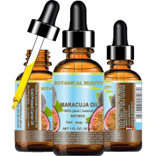 Botanisk sk?nhed maracuja olie 100% ren naturlig kold presset ufortyndet til ansigt hud h?r krop l?be negle 1 fl.oz.- 30 ml rig p? vitamin C