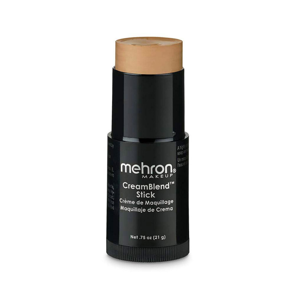 Mehron Makeup CreamBlend Stick | Face Paint  Body Paint  & Foundation Cream Makeup | Body Paint Stick Perfect for Halloween Makeup .75 oz (21 g) (Medi