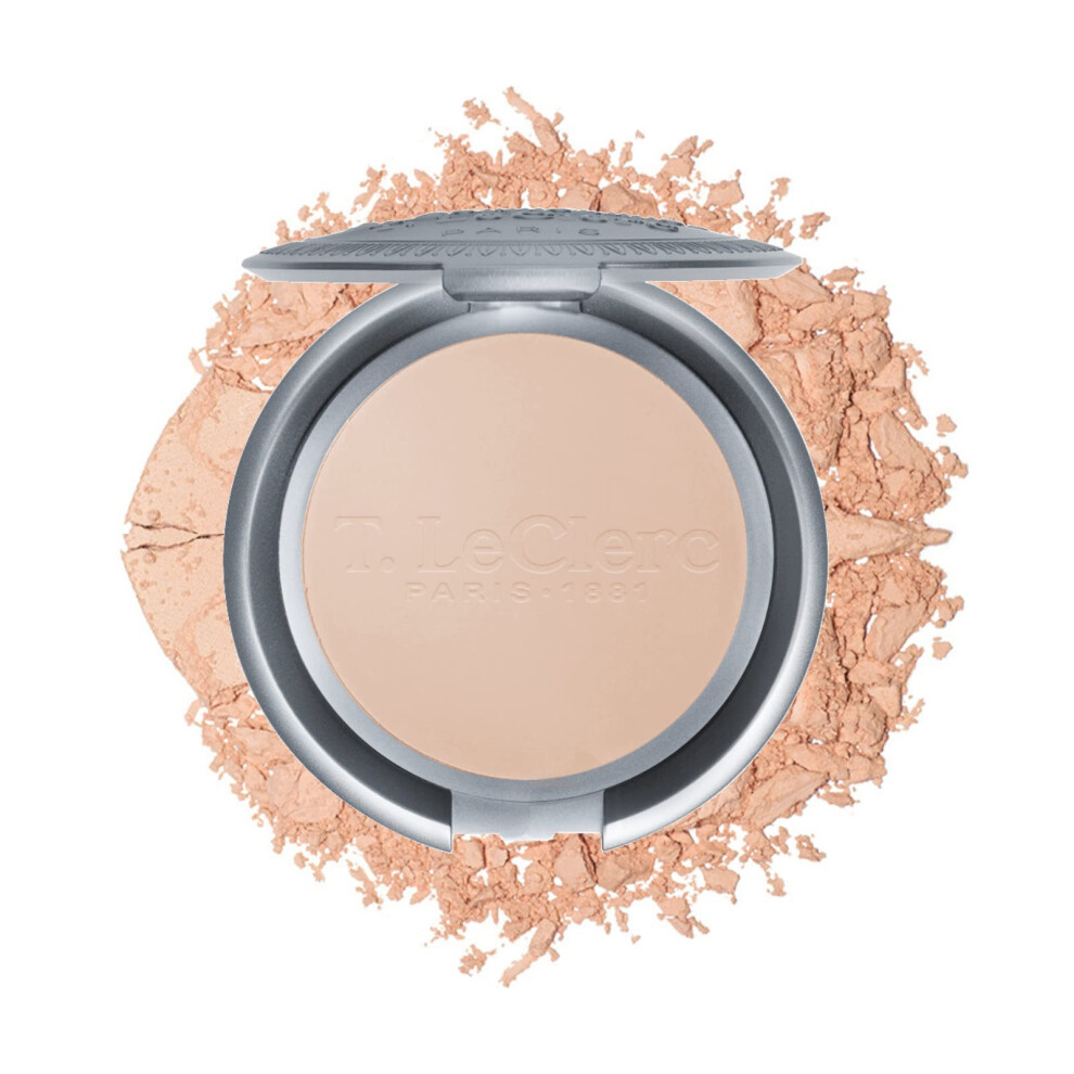 T. Leclerc Compact Pressed Powder - Super-Blendable Face Makeup Longwear Portable Matte Finish Radiant Natural Medium to Full Coverage Airbrushing Min-image-OPC-PGM9R9Q-NEW