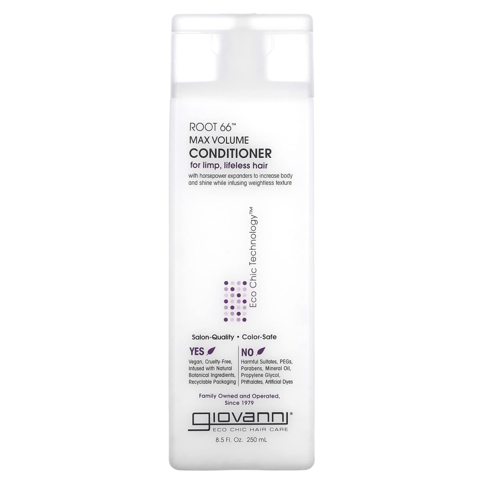 Giovanni Root 66 Max Volume Conditioner - Giovanni Conditioner  Moisture Hair Conditioner for Women & Men  Moisturizing with Natural Ingredients for D