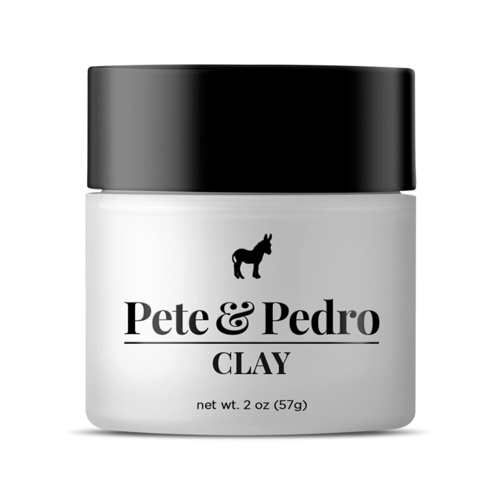 Pete & Pedro CLAY - Argile capillaire pour hommes | Tenue moyenne et fini mat | Ajoute du corps et de l'  paisseur | Comme vu sur Shark Tank 2 oz.