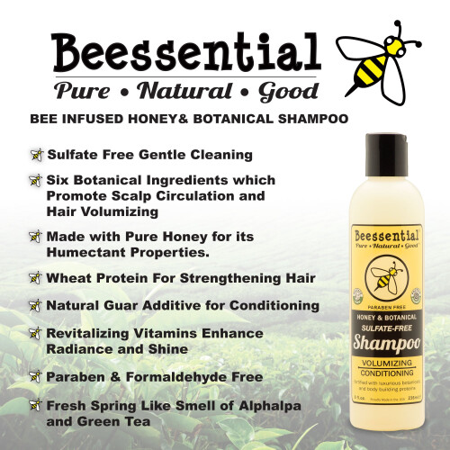 Shampoo Natural Beesential com Mel e Botânicos Sem Sulfatos - 236ml 2