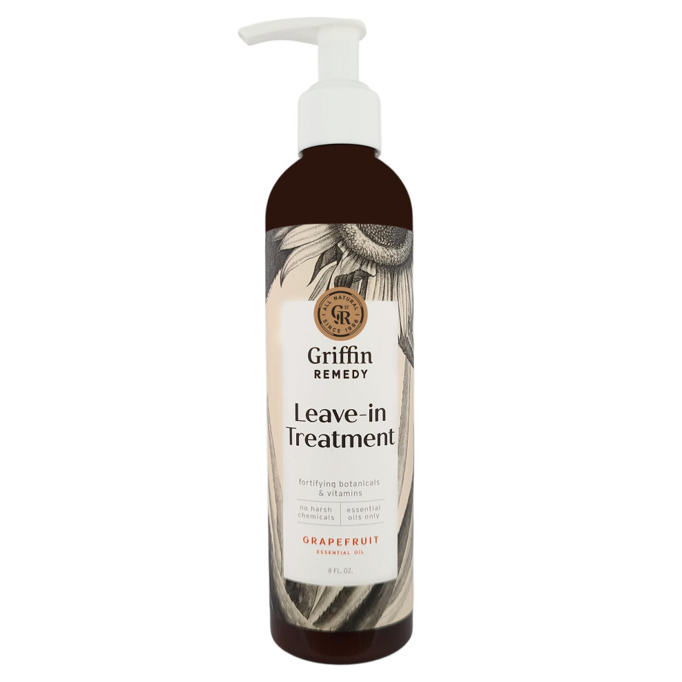 Griffin Remedy Leave-In Conditioner Treatment-Lightweight Moisture Formula To Smooth Frizz And Add Shine For All Hair Types-All Natural Sulfate Free