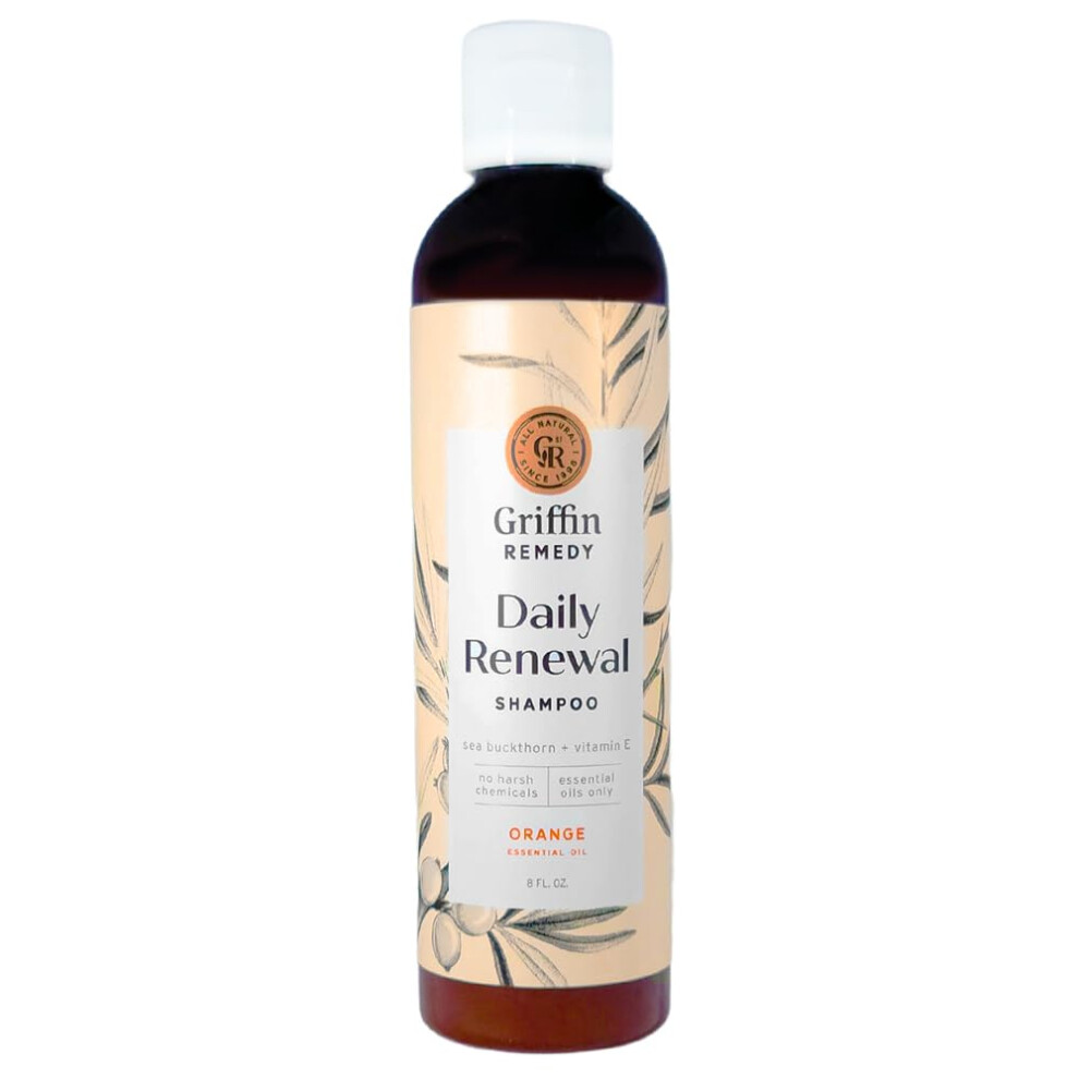 Griffin Remedy Moisturizing Daily Shampoo - All Natural With Essential Oils Sulfate Free Paraben Free - Color Safe Shampoo To Moisturize Soften And