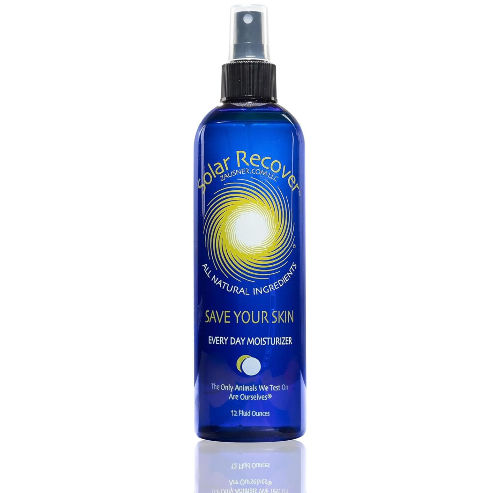 Solar Recover After Sun Moisturizing Spray (12 Ounce) - Hydrating Facial and Body Mist - 2460 Sprays of Sunburn Relief With Vitamin E and Calendula -