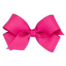 One One One Girls 'Grosgrain Hair Bow con centro de envoltura lisa en una nitilla para el cabello de Weestay mini arco de tamao mini rosa impact
