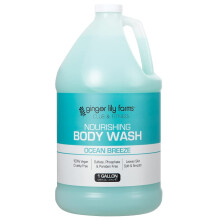 Ginger Lily Farms Club & Fitness Nourishing Body Wash 100% Vegan & Cruelty-Free Bath & Shower Gel for Men and Women Ocean Breeze Scent 1 Gallon (