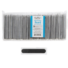 ForPro Professional Collection mini habtbla fekete 100/180 szemcsemretu ktoldalas manikur krmreszelo egyedileg becsomagolva 3,5 L x 0,5 W 50 sz
