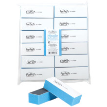 Forpro Professional Collection Miracle Buff & Shine - Grey 400/White 4000 Grit- Tolv (12) Dubbelsidig manikyr & pedikyrbuffertar - 1 H x 1,375 W