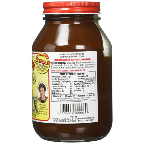 SAVOIE'S Old Fashioned Dark Roux 32oz 2