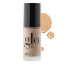 Glo Skin Beauty Luminous Liquid Mineral Foundation Makeup with SPF 18 (Tahini) - Improves Uneven Skin Tone Smooths & Corrects Imperfections Sheer t
