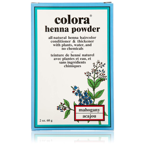 Colora Poudre de Cheveux Henna Acajou, 2 Onces (Pack de 3)