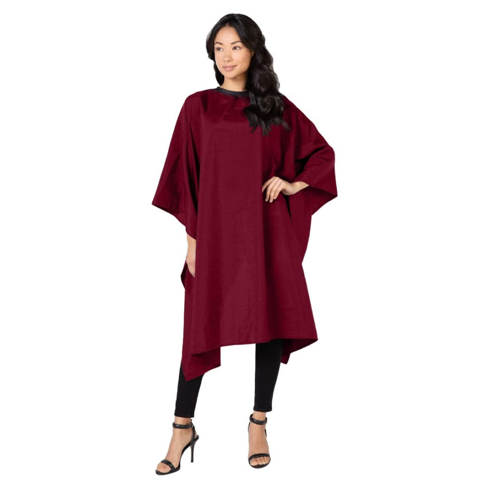 Betty Dain Lightweight Crinkle Nylon Hair Cutting/Styling Cape Water Resistant Machine Washable Permanent Crinkle Nylon Repels Hair Snap Closure