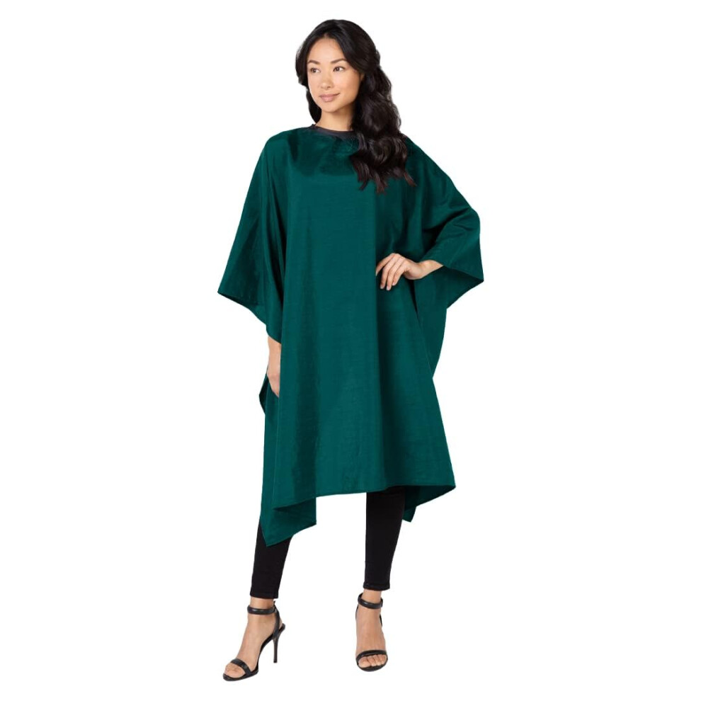 Betty Dain Lightweight Crinkle Nylon Hair Cutting/Styling Cape Water Resistant Machine Washable Permanent Crinkle Nylon Repels Hair Snap Closure
