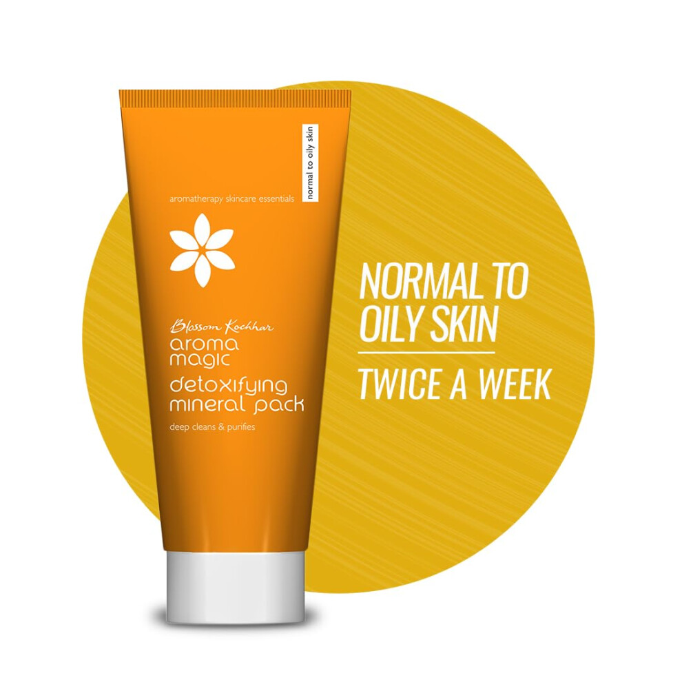 Aroma Magic Mineral Face Pack | 3.53 Oz (100G) | With Sandalwood For Radiant Glow | Natural Cleansing & Nourishing Facial Mask | Purifying Skincare