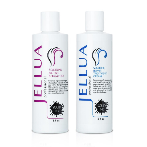 Jellua Squidink Active Σαμπουάν και Κρέμα Θεραπείας Επανόρθωσης 8.0 Oz Duo