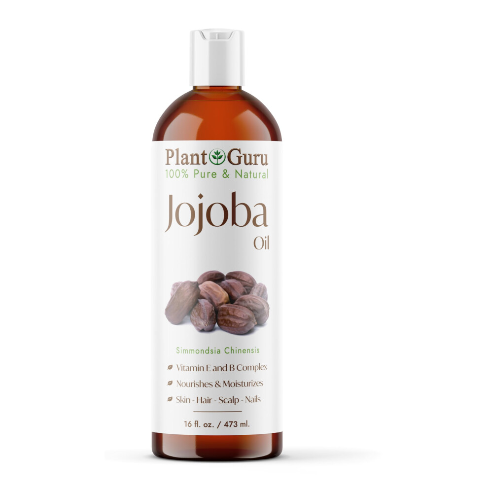 Jojoba Oil 16 Fl. Oz. Zimne, Nieokreslone - 100% Czystego Naturalnego Kremu Nawilzajacego Do Wzrostu Twarzy Ciala I Wlosw. Gleboko Nawilzajacy O-image