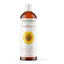 Sonnenblumenl, 16 oz, kaltgepresster Trgerstoff, 100 % rein natrlich, fr Haut, Krper, Gesicht und Haarwachstum, Feuchtigkeitscreme. Ideal fr Cr
