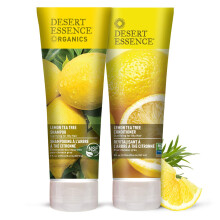 Desert Essence Lemon Tea Tree Shampoo & Conditioner Bundel - 8 Fl Ounce - Verhelderend voor vet haar - Essenti?e oli? - Versterk en bescherm haar - E