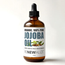 Huile de jojoba bio pressée à froid, non raffinée, en flacon de 113 ml en verre foncé avec compte-gouttes | Hydratant quotidien ou nocturne essen