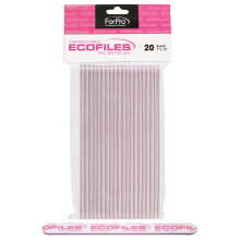 ForPro Professional Collection ECOFILES Milj?venlig Manicure og Pedicure Foam Board Neglefil 80/100 Grit Pink 20-Count