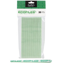 ForPro Professional Collection Tapered ECOFILES Eco-Friendly Manicure and Pedicure Foam Board Nail File 100/180 Grit Green 20-Count