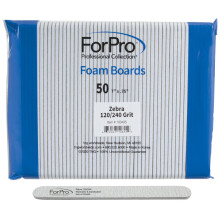 ForPro Zebra Foam Board 120/240 Grit Dobbeltsidet Manicure Neglefil 7 L x ,75 W 50-Count