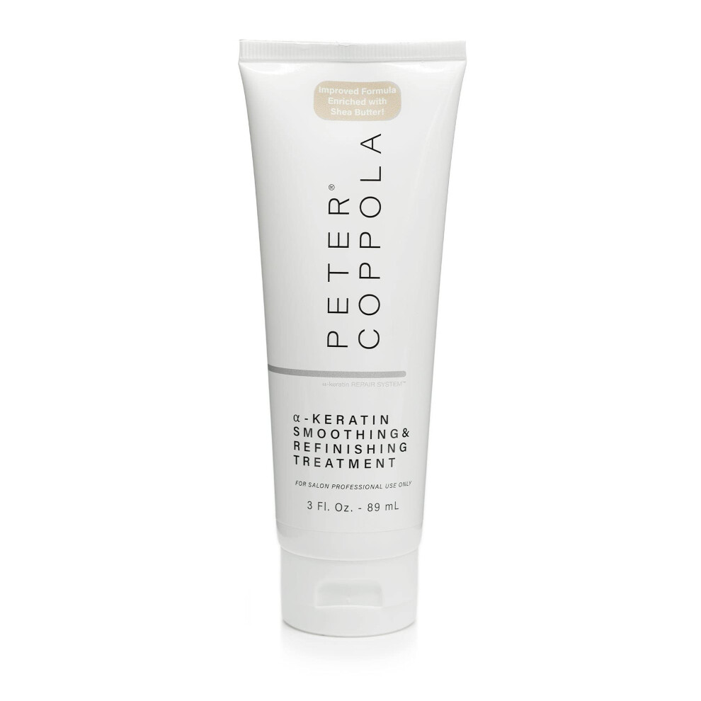 Peter Coppola a-Keratin Smoothing & Refinishing Treatment - Semi-Permanent - Improved Formula Enriched with Shea Butter - Nourishes  Repairs  Shields