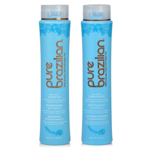 Shampooing et revitalisant brsilien anti-frisot.