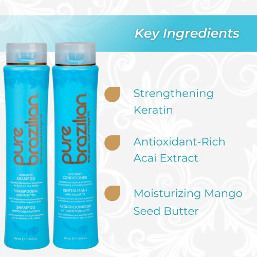 Shampooing et revitalisant brsilien anti-frisot. 2
