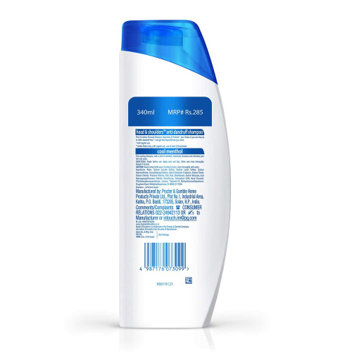 Head & Shoulders Anti Dandruff Cool Menthol Shampoo 340ml 1