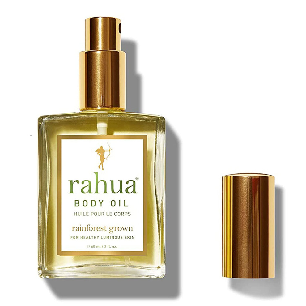Huile corporelle Rahua à la vitamine CE et aux oméga-3 2 fl oz Huile hydratante pour tous types de peau Légère avec des ingrédients nourrissants