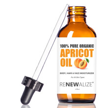Biologische abrikozenpitolie MOISTURIZER - in grote donkere glazen fles van 4 oz met druppelaar 100% puur en ongeraffineerd | een essenti?e aromather