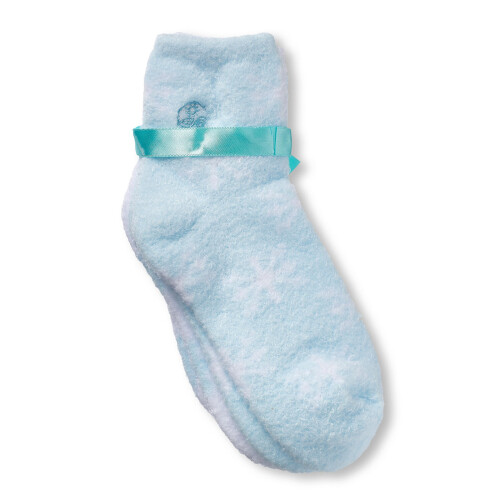Κάλτσες Earth Therapeutics Thera-Soft με Αλόη/Βιταμίνη E, Baby Blue/Χιονονιφάδες: 2 ζευγάρια 1