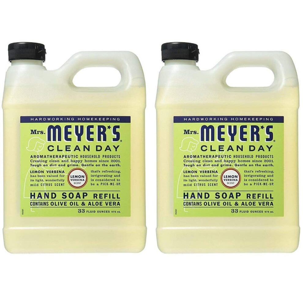 Mrs. Meyer's Clean D Mrs. Meyer's Clean Day Liquid Hand Soap Refill Lemon Verbena 33 Fl Oz (Pack Of 2)