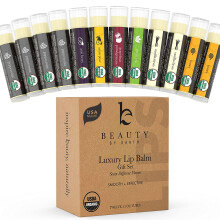 Confezione di balsamo labbra naturale Chapstick - Set di 12 balsami labbra biologici Chapstick per la guarigione e la riparazione delle labbra - Balsa