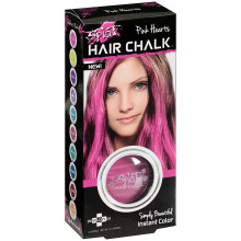Splat Pink Hearts Hair Chalk 1 Compact Temporary Hair Color Glides on Easily for Fun Pops of Color Washable Hair Color Chalk Shampoos Out Cruelty