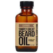 Simply Great Bartl  mit Lederduft  Weihnachtsgeschenke  Strumpffller  Bartsplung  90 ml  einfacher Applikator  natrlich  vegane und tierv