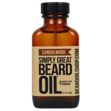 Simply Great Bartl  Bartl mit SANDELHOLZ-Duft  Bartsplung 3 Unzen, einfacher Applikator  natrlich  vegane und tierversuchsfreie Pflege fr B