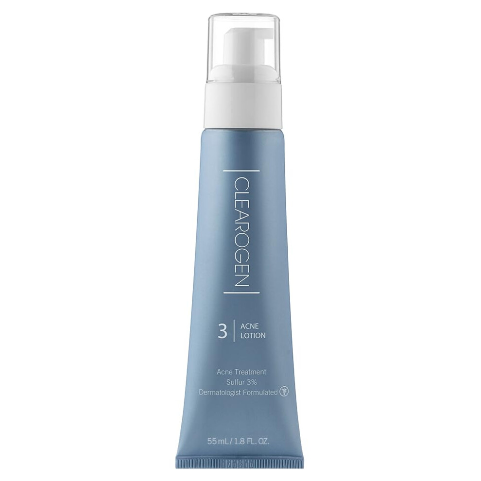 Clearogen Sensitive Skin Sulfur Acne Lotion  Acne Treatment  Sulfur Cream  Sulfur Ointment  Sulfur Spot Treatment  Sulfur Acne Treatment Cream 1.8 FL