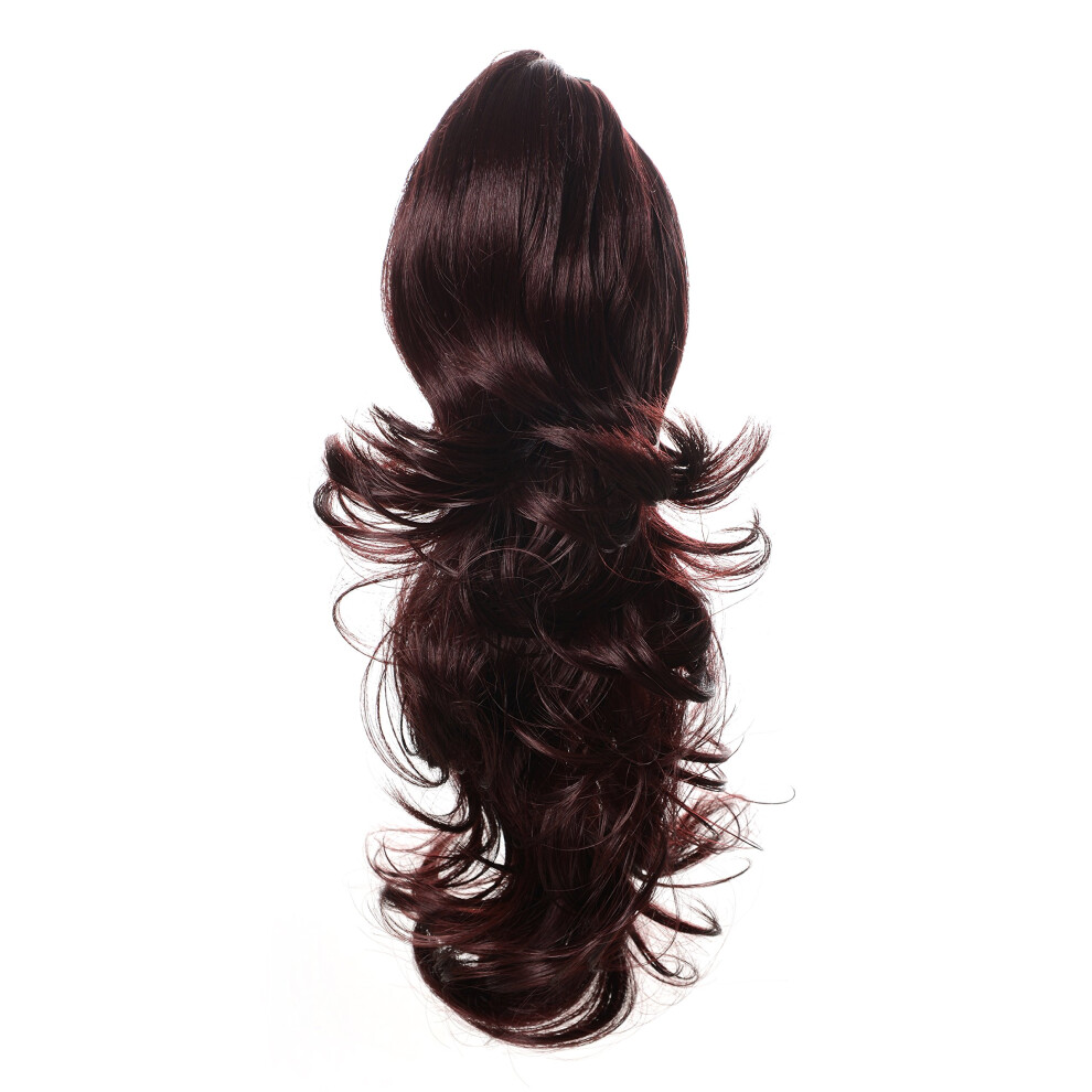 Onedor Unisex 15"""" Synthetic Fiber Curly Ponytail Hair Extension Hairpiece With Clip-In Jaw Clips Dual-Use Hair Extensions (33A)