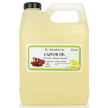 Dr Adorable - 32 Oz - Olej rycynowy Premium - 100% czysty naturalny organiczny tłoczony na zimno z pierwszego tłoczenia 1 kwarta / 2 funty
