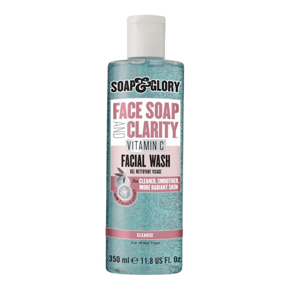 Soap & Glory Gentle Exfoliating Face Wash & Vitamin C Cleanser - 3-in-1 Exfoliator  Makeup Remover & Hydrating Facial Cleanser for Clean  Smooth & Rad