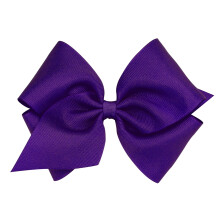 Wee One One Girls 'Grosgrain Hair Bow with Plain Wrap Center en un cabello Weestay Mini Mini Rey Bow Purple